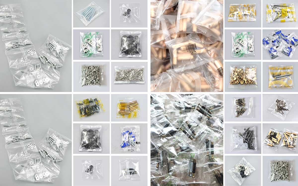 五金螺丝全自动包装机包装样袋